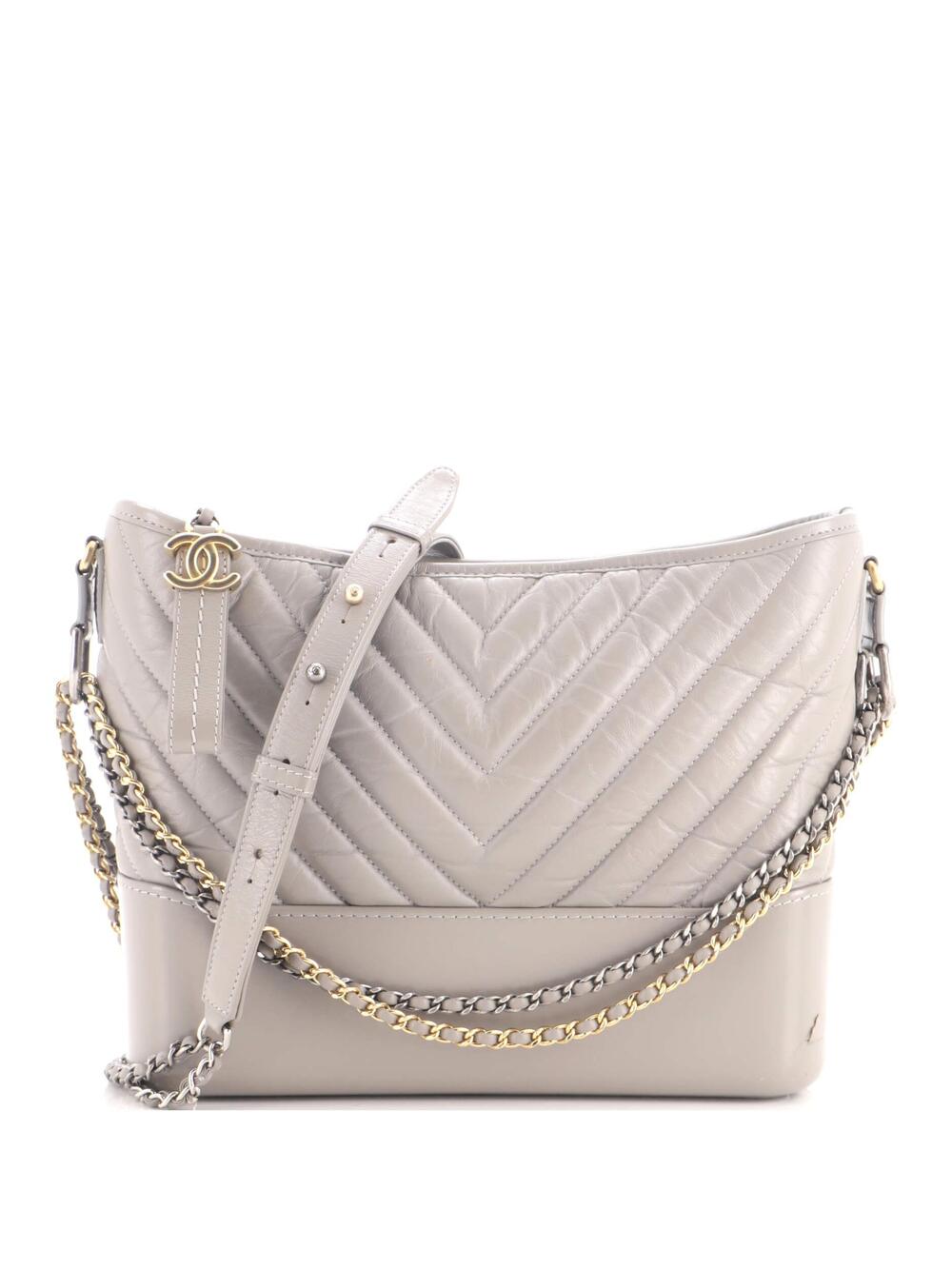 Chanel Gabrielle Hobo Chevron Aged #333503C18B